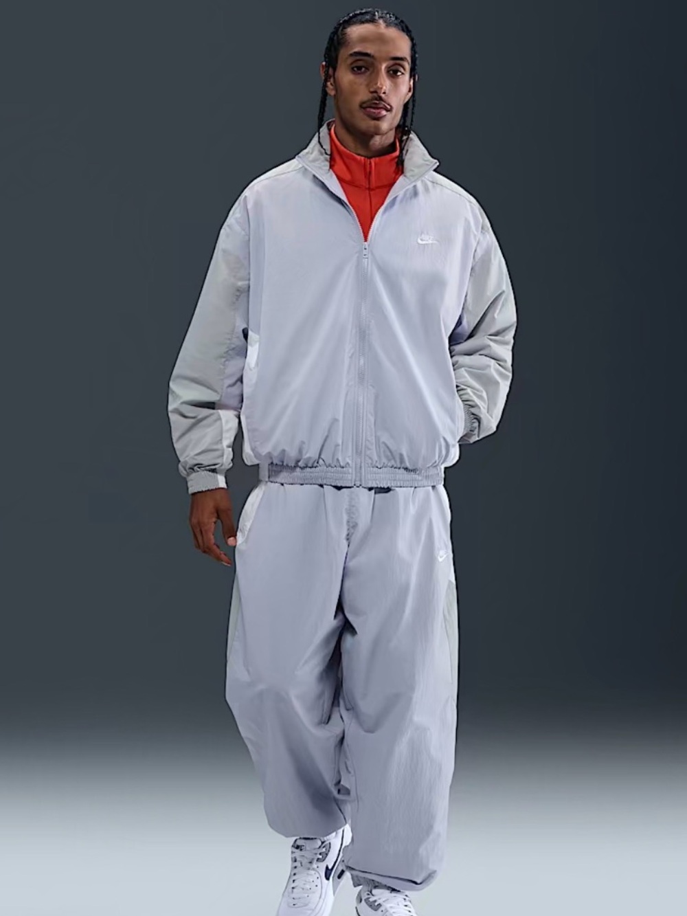 Nike Club Oversized Woven Track Sports Windbreaker Jacket  HQ6109-057
